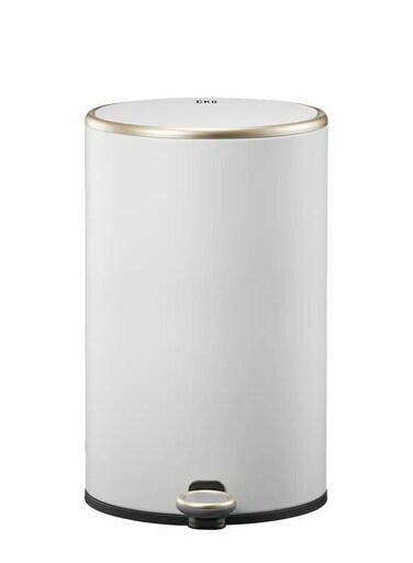 COSMO SERIES   Brushed Matte Finish   Soft-Closing   Fingerprint-Resistant   Round Deluxe Pedal Trash &amp; Garbage Bin   Compact Design Versatile For Tight Spaces   Multiple Sizes   12 Liters