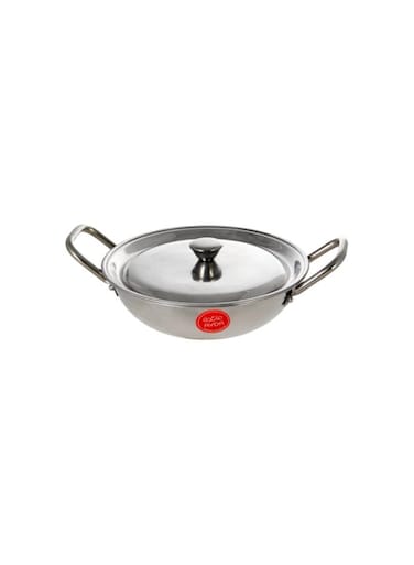 Aluminium Kadai with Lid Polished 33 cm