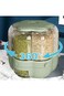 Round 6-Grid Food Grain Dispenser &ndash; Transparent Large-Capacity Dry Food Storage Container w