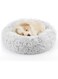Lovlifer Marshmallow Cat Bed, Thicken Warm Round Comfortable Pet Bed For Puppy Dog Teddy Cat, Non-slip Bottom Pet Lounger Washable Cat Bed (light gray 70CM) (50cm, Light Grey)