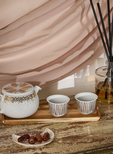 Tamrah Arabic Coffee Cups Stripes Set Of 2