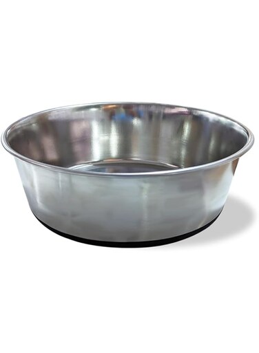 Saluki Premium Pet Bowl with Permanent Bonded Rubber Base, 4440 ml Capacity