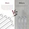 8-Pack Reusable Glass Straws, Clear Glass Drinking Straw, Size 8.5''x10 MM, Including 1 Cleaning Brush-Transparent
