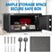 Rubik Hotel Safe Box, Digital Steel Security Safe with Keys, Hotel Style Wide and Low Profile Locker, RB-2043FB (Size 42x20x37cm) Black