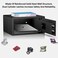 Rubik Hotel Safe Box, Digital Steel Security Safe with Keys, Hotel Style Wide and Low Profile Locker, RB-2043FB (Size 42x20x37cm) Black