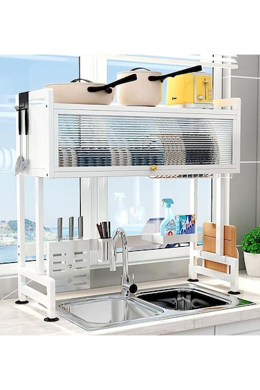 Heavy Duty Over The Sink Dish Drying Stand 3 Tier Large Dish Rack