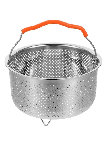 NALACAL Stainless Steel Steamer Basket with Silicone Handle, 2L Mesh Strainer Basket for Vegetables, Egg Steamer Insert and Pasta Strainer for Electric Pressure Cooker Accessories