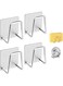 X spring Adhesive Sponge Holder, 4Pcs Waterproof Sink Sponge Holder for Sink Soap Sponge, Stainless Steel Sponge Holders with Adhesive Backing, Rustproof Kitchen Sponge Holder for Kitchen Accessories