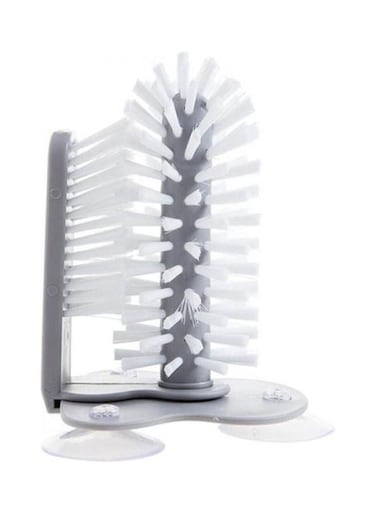 Glass Cleaning Brush Mug Glass Brush Bottle Water Coffee Cup Cleaner Cup Handless Sucker Bottle Clean Brush Kitchen Tool Grey