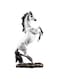 SYOSI Figurine Statue Home Decor Horse Statue Horse Figures Animal Model Desktop Resin Ornament Birthday Gift for Kids Children Office Bookshelf Bedroom, 1 Pcs, White