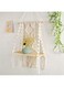 NALACAL Boho Macrame Wall Hanging Shelf, Single Tier Bohemian Floating Shelf Handmade Macrame Plant Shelf Decor Woven Bohemian Wall Floating Shelves for Bathroom Bedroom Kitchen Home Nursery Storage
