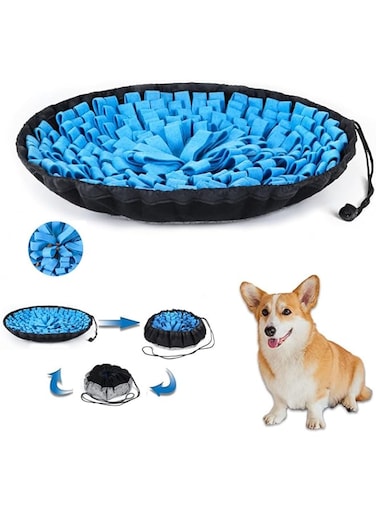 Emapoy Adjustable Weight Snuffle Mat For Dogs, Soft Sniff Mat, Shuffle Matt Dog, Interactive Dog Puzzle Toys, Pet Mental Stimulation Toys, Prevent Tipping