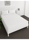 Deep Fitted Bed Sheet +2Pcs Pillow Covers, King/Queen/Double/Single Sizes, Color White, Depth 30cm