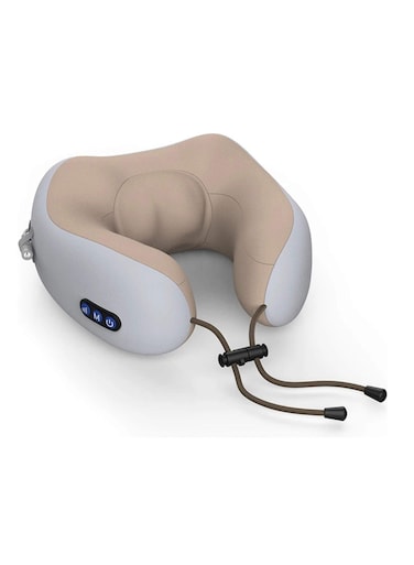 Travel Pillows For Sleeping Airplane, Portable Electric Neck Massager Soft Comfortable Breathable U-Shaped Memory Foam Neck Pillow For Car Home And Office
