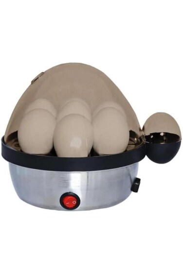 Electric Egg Boiler &ndash; 7-Egg Capacity, Auto Shut-Off, Soft/Medium/Hard Boil, 16 x 16 cm Compact Size