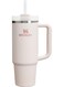Stainless Steel 40oz Vacuum Insulated H2O Tumbler with Lid and Straw for Water, Iced Tea or Coffee, Smoothie, Pink , 40 oz Stainless Steel.