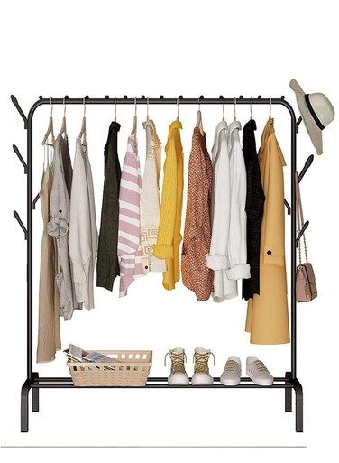 Floor Standing Cloth Rack Clothes Hanger Garment Metal Rail