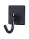 Khazna Wall Adhesive Hooks, Stainless Steel Bathroom Hooks for Hanging Loofah, Coat, Hat, Key, Clothes, Heavy Duty Towel Hooks, No Drill Coat Hooks for Bathroom, Kitchen, Office, 4 Pcs, Black