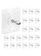 Adhesive Hooks Heavy Duty, Wall Hooks for Hanging, Screw Free Sticker, Seamless Screws for Wall Mount, 2 in 1 Reusable for Kitchen, Bathroom, Home, Office White Self Adhesive Hooks (20 Pcs, 16mm)