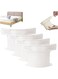 Bed Sheet Holder Set with Lock Strips Heavy Duty Bed Sheet Fasteners Non-Slip Lock Sheet Clips for All Size Mattress Blankets Bedding White-4PCS