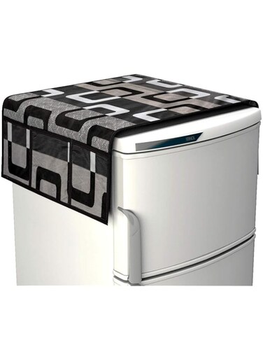 Factcore Designer Black Box Fridge Top Cover (21 X 39 Inches)