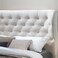 Majestic Dreams Tufted Upholstered Twin Size Bed (120 X 190 CM) White Color