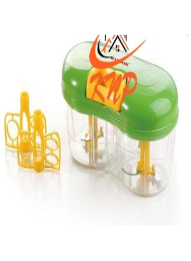 KNP Twin Veggie Cutter. Two Chopper Knives With 3 Ss Blades, Perfect For Salads, Pesto, Garlic And Onions Without Tears.