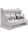 SKEIDO Multi-Tiers 3 -Velvet Jewelry Stand Bracelet Necklace Watch Holder Display Rack Stand Display,Earring Necklace Organizer Stand Grey