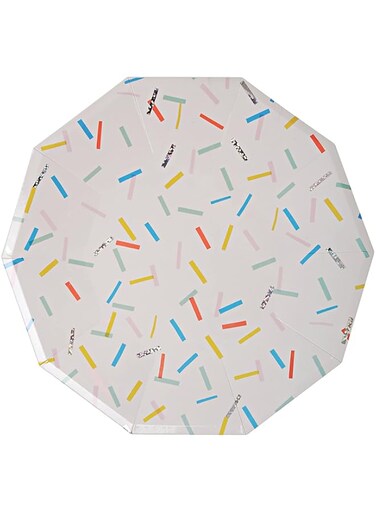 Meri Meri Sprinkles Plates 8 Pieces, Large