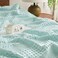 Home 100% Cotton Waffle Blanket Queen 230cm x 230 cm, Lightweight Breathable Soft Cooling Spring Summer Blanket for Bed, Gift for Women, Aesthetics Home Decor for Couch Sofa Bedding, Mint