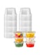 Duomama 2 oz Disposable Plastic Portion Cups (200 Pack) - Clear Mini Containers for Jello Shots, Meal Prep, Sauces, Condiments &amp; Medicine - No Lids, for Portion Control