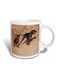 Printed Ceramic Mug Beige/Black
