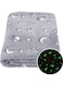 Warm and Cosy Glow In The Dark Throw Blanket Cotton Grey 127 x 152cm