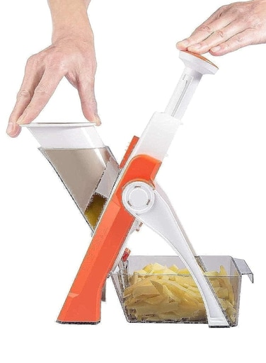 Vegetable Chopper 4 Modes Mandoline Food Slicer to Julienne Cubes Veggies Adjustable Thickness French Fry Cutter Potato Slicer