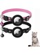 WREAGD 2Pcs Airtag Cat Collar With Breakaway Safety Buckle And Bell for Cats (Black,Pink)