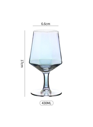 234ml Creative European Diamond Shaped High Foot Glass Juice Cup
