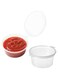 Cuisine Art Disposable Sauce Cups with Lids 30ml PP Portion Cups Leak Proof BPA Free Food Grade Ideal for Dips Dressings Condiments Meal Preps 30 Pack