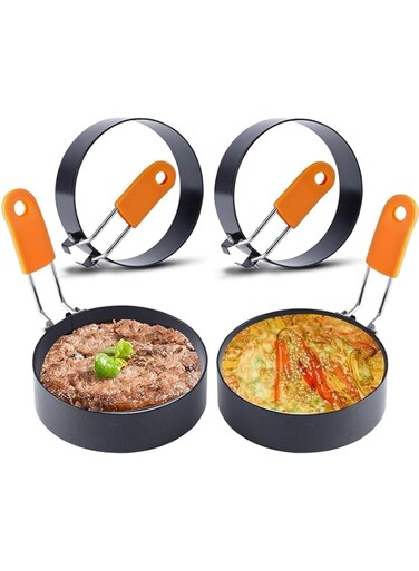 ChicAbode Large Egg Ring 3.5 Inches 4 PCS - Egg Rings, Fried Egg Mold Egg Mcmuffins Makers Omelet Pancake Cookie Makers