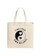 SPOIL YOUR WALL Positive Quote Yin-Yang ""Find Your Own Balance"" by   Shopping Bag 100% Cotton   Reusable JUTE BAG Natural Tote Bags   Size 38x42cm