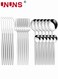 24 PCS Flatware Set with Knives Spoons and Forks, 410 Stainless Steel Flatware Set, Silverware Cutlery Set, Utensils Set Basics Tableware,Mirror Finish, Dishwasher Safe