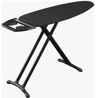 30x 100cm 300 0 C-Resistant Silicone ironing Pad Steam-permeable Monoblock sheet Metal Table Comfortable iron Holder Heat Resistant Fabric All Electrostatic baked Paint Adjustable Table Height Black