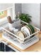 Dish Drying Rack Dish Drainer Countertop Drainboard with Utensil Holder &amp; Plate Stand