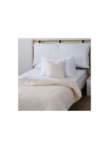 Home Stria Microfiber Satin Stripe Comforter 150x220cm - Beige