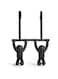 Umbra Buddy Over The Door Double Hook- Over the Door Double Hook, Decorative, Increases Storage, Storage for Coats, Hats, Scarves, Towels and More, Matte Black Finish 12-1/2 by 8-1/2 by 4 1/4