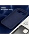 Mobcos iPhone 17 Air Dark Blue Elite Logo Premium Silicone Magnetic Wireless Charging Case for iPhone   Silky Soft Touch   Military-Grade Shockproof Protection   Strong Magnetic Compatibility   Luxury Slim Cover