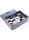 Socks Organizer with Lid, 30 Cell Underwear Drawer Organizer Foldable Closet Storage Box for Ties, Lingeries, Socks - Gray