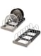 VIO&reg; 2 Pack Pan Pot Lid Rack Organizer Kitchen 7 Tier Adjustable Rack with Steel Seperators for Kitchen Cabinet Countertop Cupboard Storage Shelf Cookware Drying Shelf Expandable Up To 22 Inches