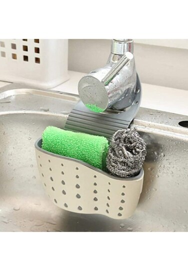 Kitchen Sink Shelf Soap Sponge Drain Rack Holder, Sink Storage Basket Kitchen Organizer Sink Accessories