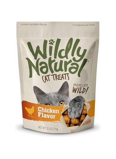 Fruitables Wildly Natural Grain Free Cat Treats Chicken Flavor 2.5Oz, 71G, Brown