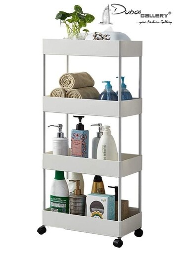 4-Tier Storage Trolley Racks
